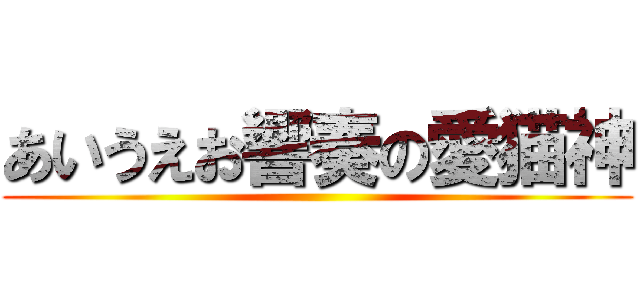 あいうえお響奏の愛猫神 ()