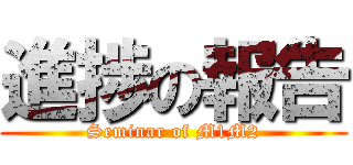 進捗の報告 (Seminar of M1M2)