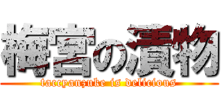 梅宮の漬物 (taccyanzuke is delicious)