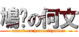 鳩嗡の何文 (attack on homanlization)