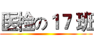 医检の１７ 班 ()