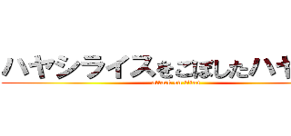 ハヤシライスをごぼしたハヤシ君 (attack on titan)