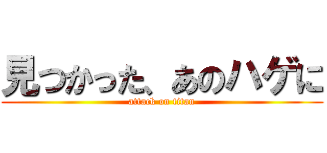 見つかった、あのハゲに (attack on titan)