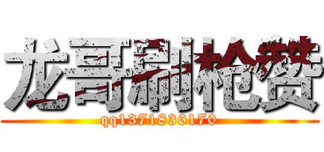 龙哥刷枪赞 (qq1371836170)