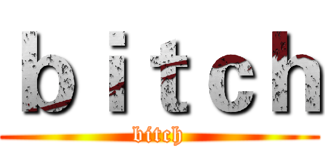 ｂｉｔｃｈ (bitch)