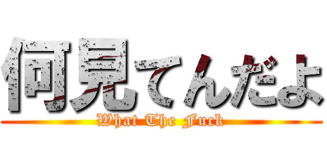 何見てんだよ (What The Fuck)