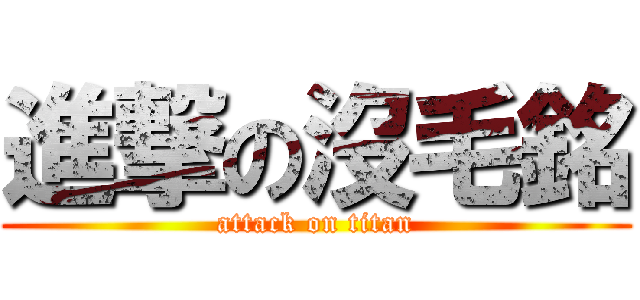 進撃の沒毛銘 (attack on titan)