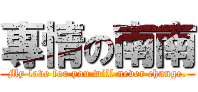 專情の南南 (My love for you will never change.)