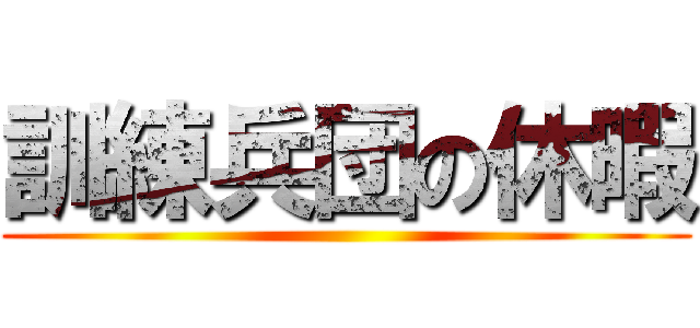 訓練兵団の休暇 ()