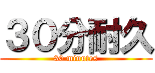 ３０分耐久 (30 minutes)