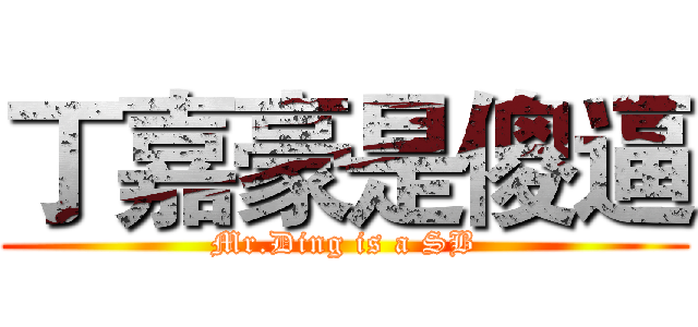 丁嘉豪是傻逼 (Mr.Ding is a SB)