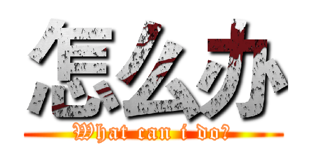 怎么办 (What can i do?)