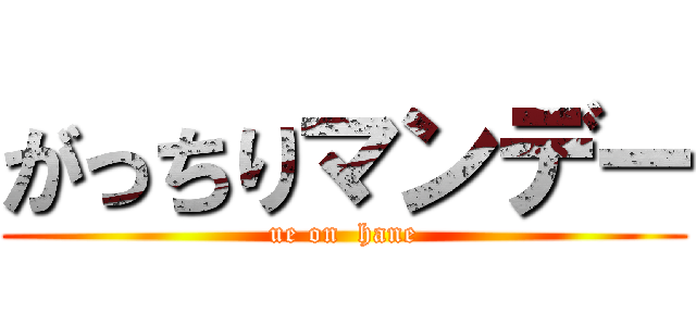 がっちりマンデー (ue on  hane)