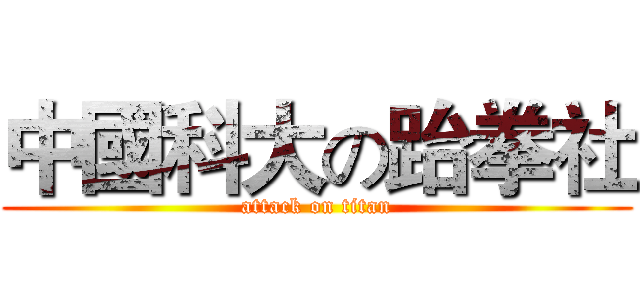 中國科大の跆拳社 (attack on titan)