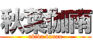 秋葉伽南 (akiba kanan)