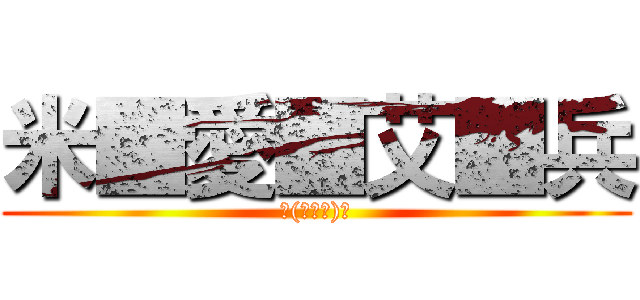 米■愛■艾■兵 (ヽ(≧Д≦)ノ)