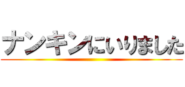 ナンキンにいりました ()