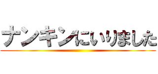ナンキンにいりました ()