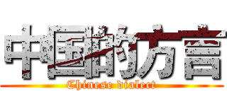 中国的方言 (Chinese dialect)