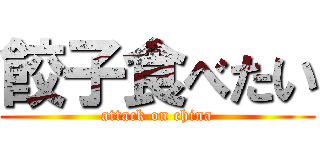 餃子食べたい (attack on china)