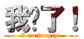 我饿了！ (I am hungry!)