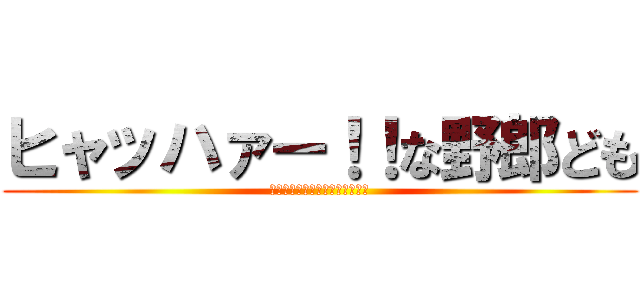 ヒャッハァー！！な野郎ども (モヒカンの世紀末マーケティング)