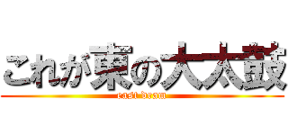 これが東の大太鼓 (east dram)