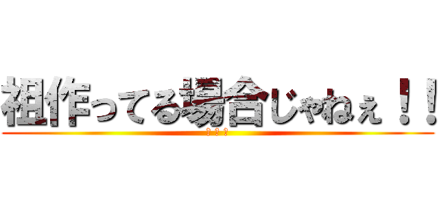 祖作ってる場合じゃねぇ！！ (Ｌ ｏ Ｈ)