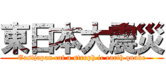 東日本大震災 (Eastjapan cat a stroph ic earth quake)