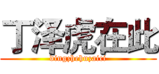 丁泽虎在此 (dingzhehuzaici)