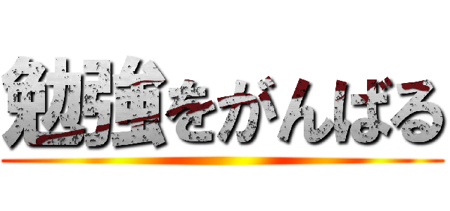 勉強をがんばる ()