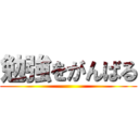 勉強をがんばる ()