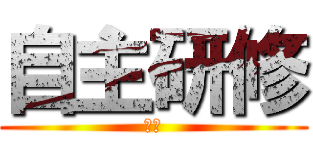 自主研修 (　　)