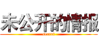 未公开的情报 (secret)