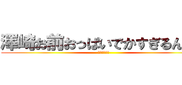 澤崎お前おっぱいでかすぎるんだよ (そーだそーだ)