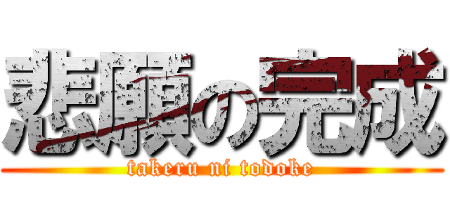 悲願の完成 (takeru ni todoke)