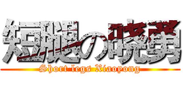 短腿の晓勇 (Short legs Xiaoyong)