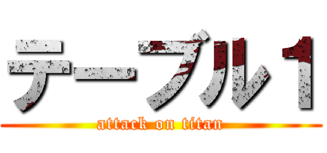 テーブル１ (attack on titan)