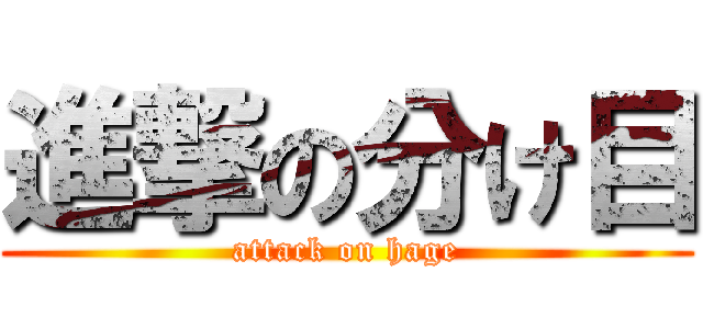 進撃の分け目 (attack on hage)