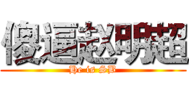 傻逼赵明超 (He is SB)