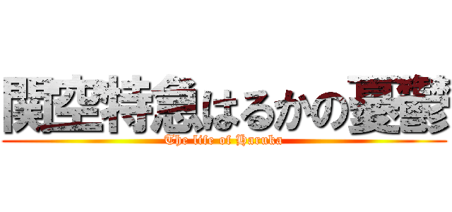 関空特急はるかの憂鬱 (The life of Haruka)