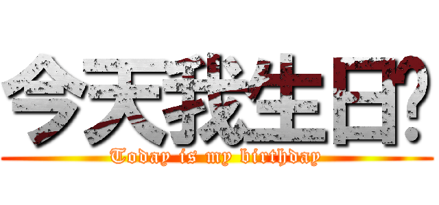 今天我生日喔 (Today is my birthday)