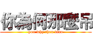 你為何那麼吊 (you why then diao)