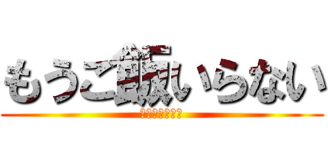 もうご飯いらない (Ｎｏ　ＲＩＣＥ)