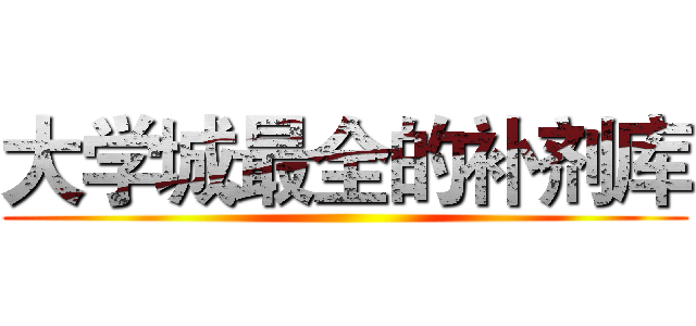 大学城最全的补剂库 ()