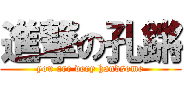 進撃の孔鏘 (you are very handsome)