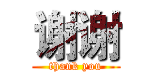 谢谢 (thank you)