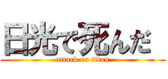 日光で死んだ  (attack on titan)