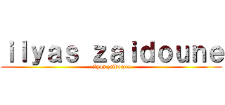 ｉｌｙａｓ ｚａｉｄｏｕｎｅ (ilyas zaidoune)