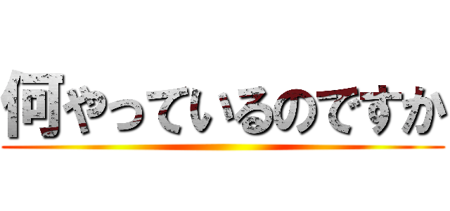 何やっているのですか ()